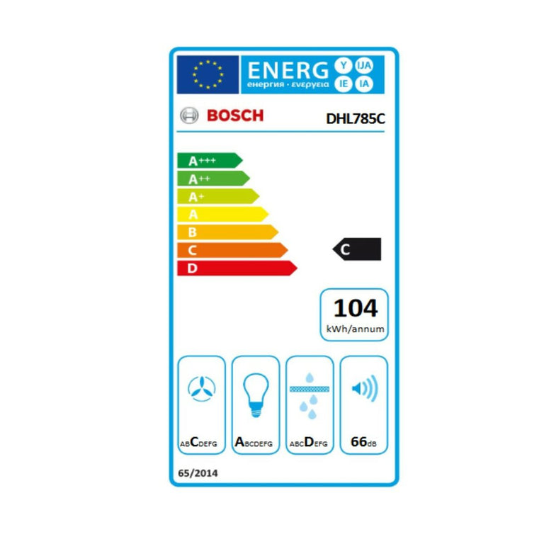 Hotte standard BOSCH DHL785C 70 cm 730 m3/h 66 dB 277W