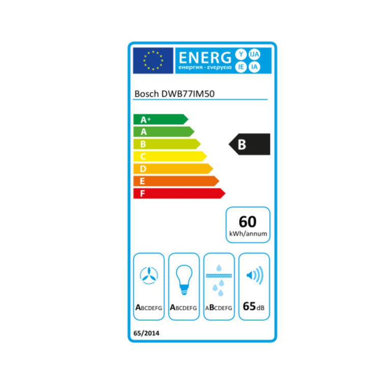 Hotte standard BOSCH DWB77IM50 75 cm 710 m3/h 52 dB 255W B