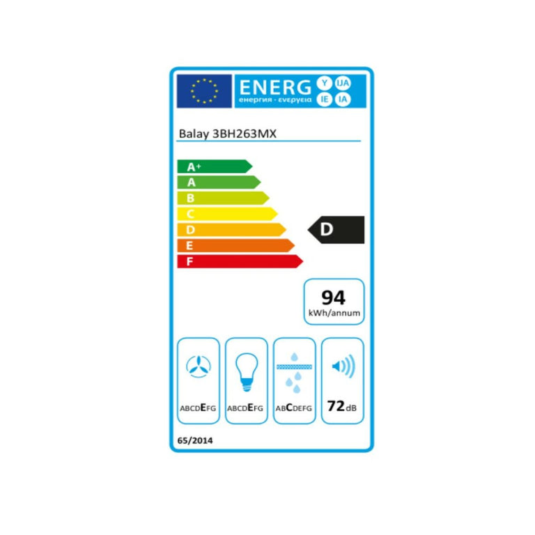Hotte standard Balay 222712 60 cm 350 m3/h 72 dB 146W