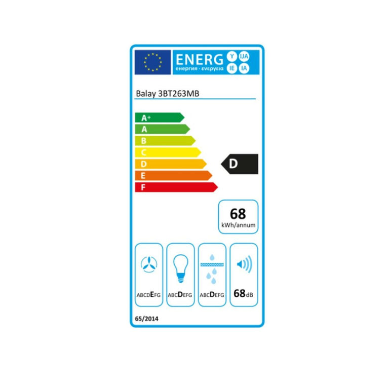 Hotte standard Balay 3BT263MB 60 cm 360 m³/h 68 dB 146W