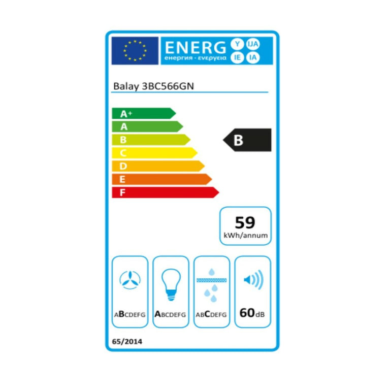 Hotte standard Balay 3BC566GN 669 m3/h Noir