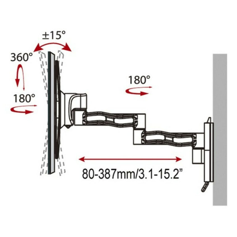 Support de TV Haeger Triple Tilt & SWIVEL 17" - 37"