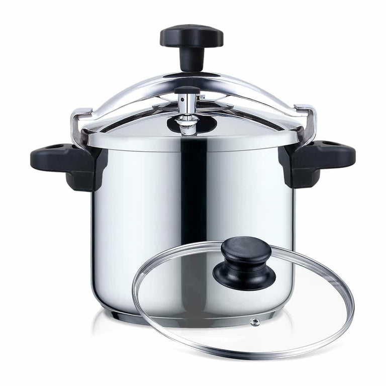 Marmite avec couvercle en acier inoxydable Haeger PC-10S.016A 10 L Ø 24 cm