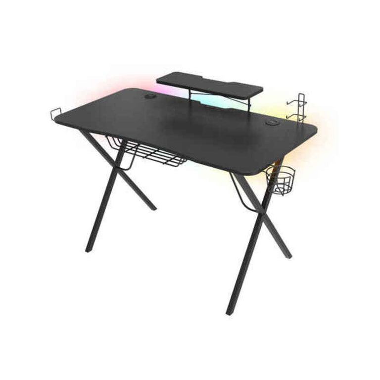 Table Genesis Holm 300 RGB Noir Acier Bois MDF
