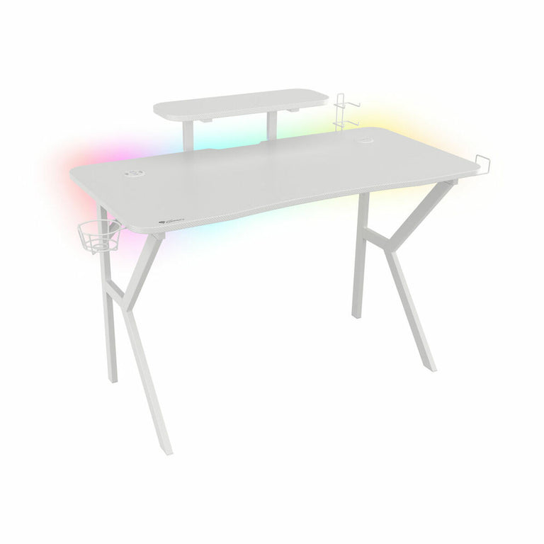 Table Gaming Genesis Holm 320 RGB Blanc Bois MDF
