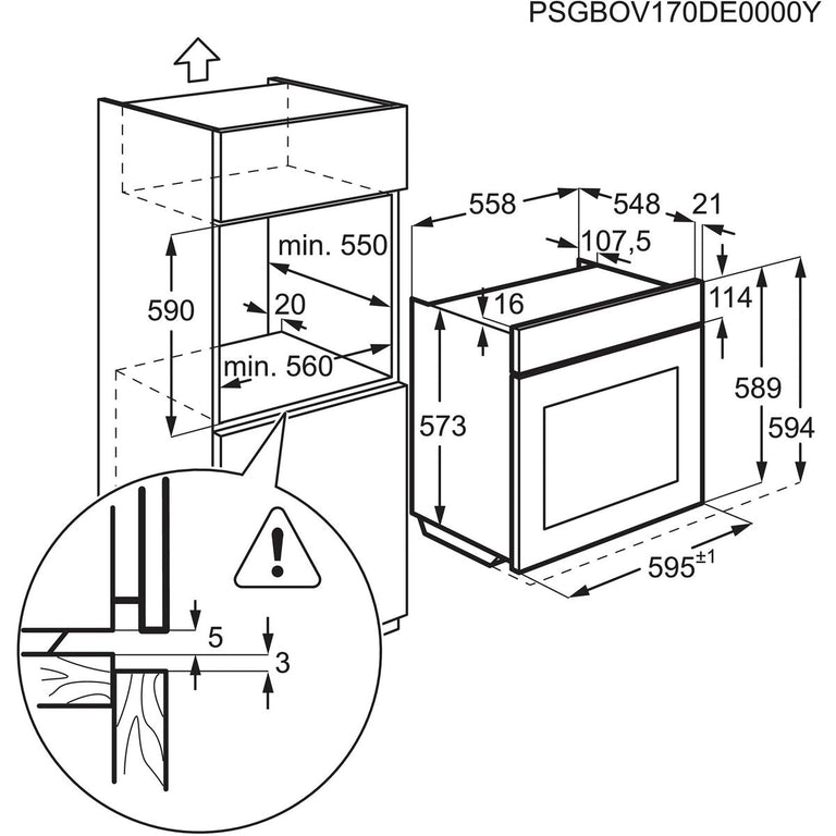 Four multifonction Aeg BES331111M 72 L LCD 2780W