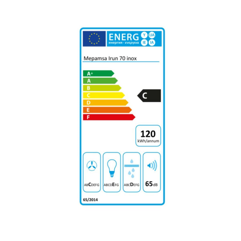 Hotte standard Mepamsa 690 m3/h 70 cm Inox Acier