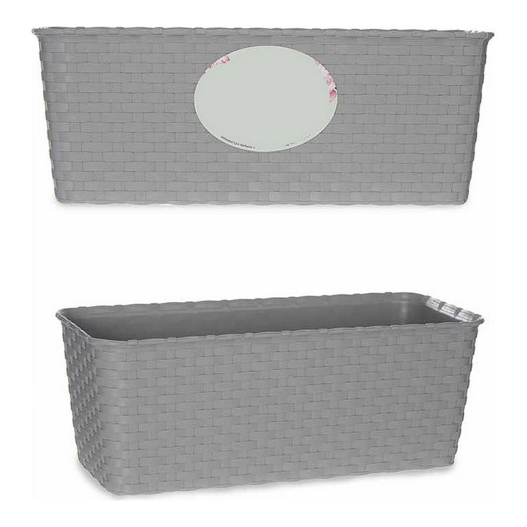 Jardinière auto-arrosante Stefanplast Gris Plastique 13 x 11 x 29 cm