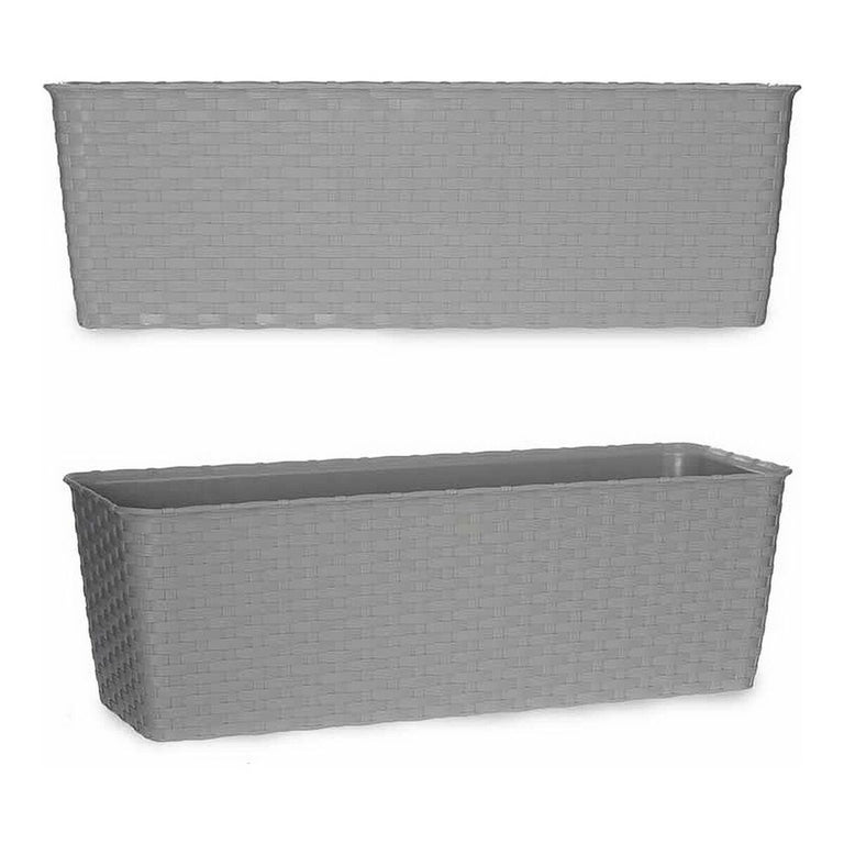 Jardinière auto-arrosante Stefanplast 3872950 Gris Plastique 18 x 16 x 49 cm