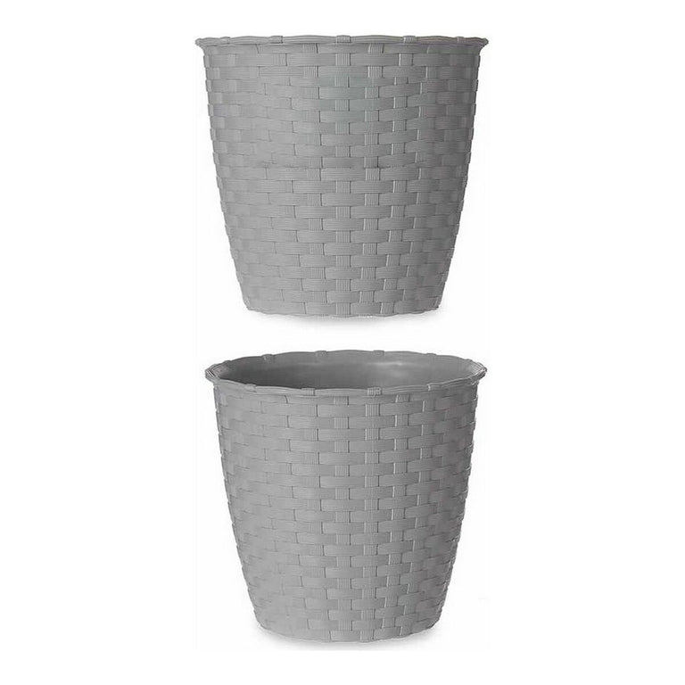 Pot Stefanplast 3872114 Gris Plastique 14 x 13 x 14 cm