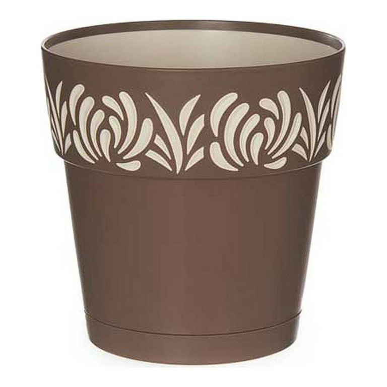 Pot auto-arrosant Stefanplast Gaia Marron 15 x 15 x 15 cm Plastique Vanille