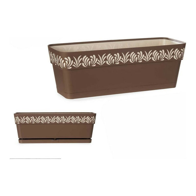 Jardinière auto-arrosante Stefanplast Gaia Marron Plastique Vanille