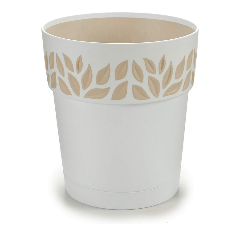 Pot Stefanplast STF816 Beige Blanc Plastique 25 x 25 x 25	 cm