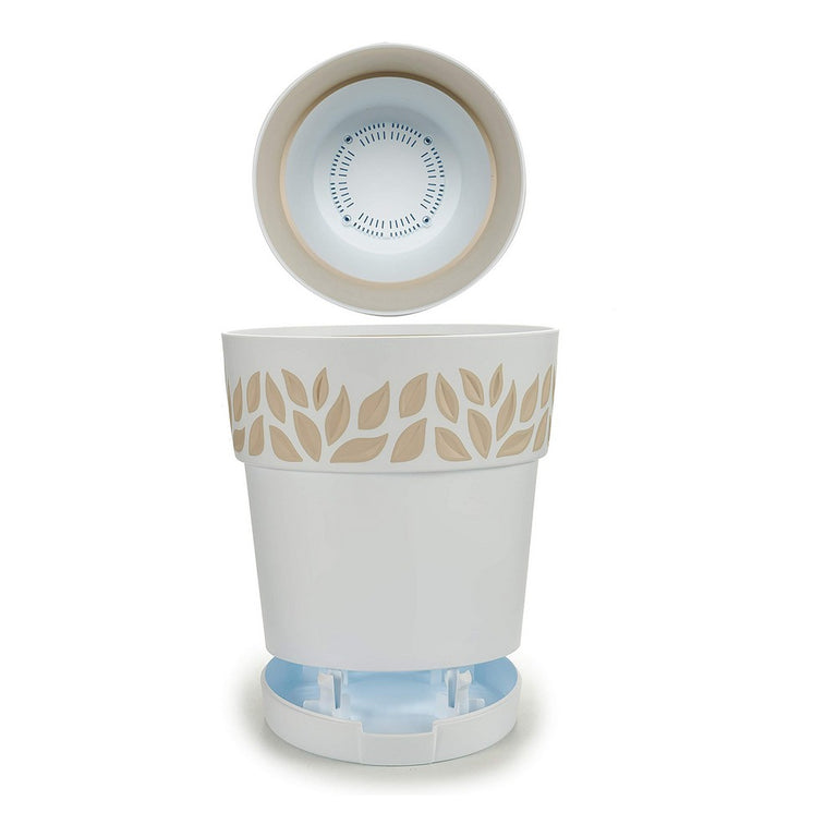 Pot Stefanplast STF816 Beige Blanc Plastique 25 x 25 x 25	 cm