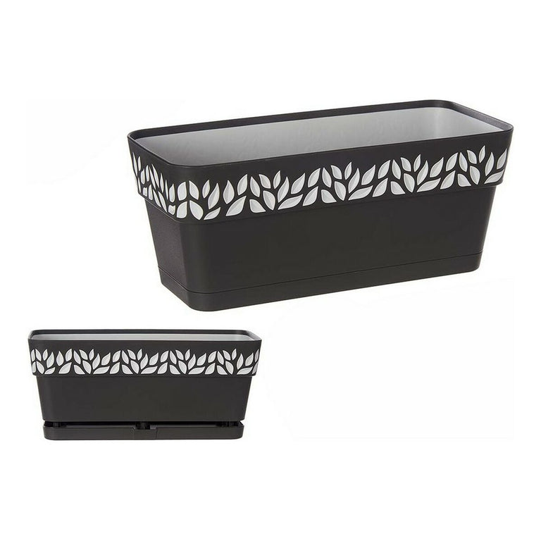 Jardinière auto-arrosante Stefanplast STF946 Anthracite 13,3 x 12,3 x 29,3 cm Gris Plastique