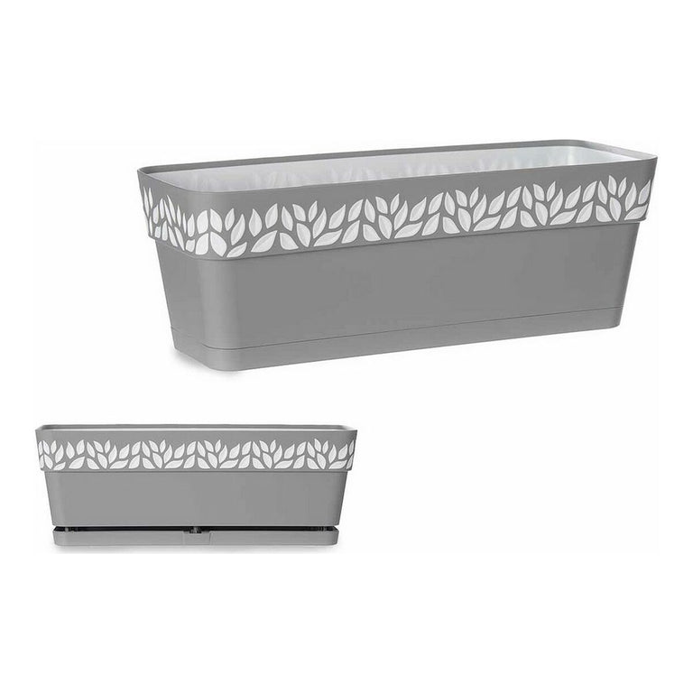 Jardinière auto-arrosante Stefanplast 3920521 Gris Blanc Plastique