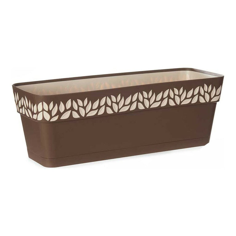 Jardinière auto-arrosante Stefanplast 3920511 Marron Beige Plastique
