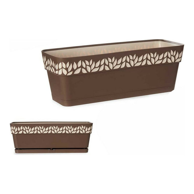 Jardinière auto-arrosante Stefanplast 3920511 Marron Beige Plastique
