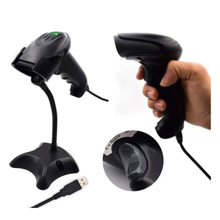 Lecteur de code barres avec support Ewent EW3420 LED USB Noir
