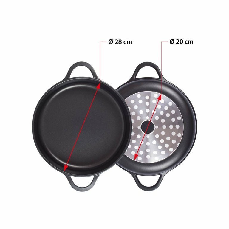 Casserole avec Couvercle Valira BLACK IND 28CM