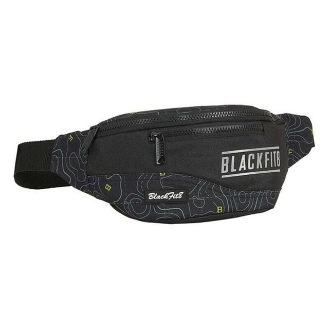 Sac banane BlackFit8 Topography Noir Vert 23 x 12 x 9 cm