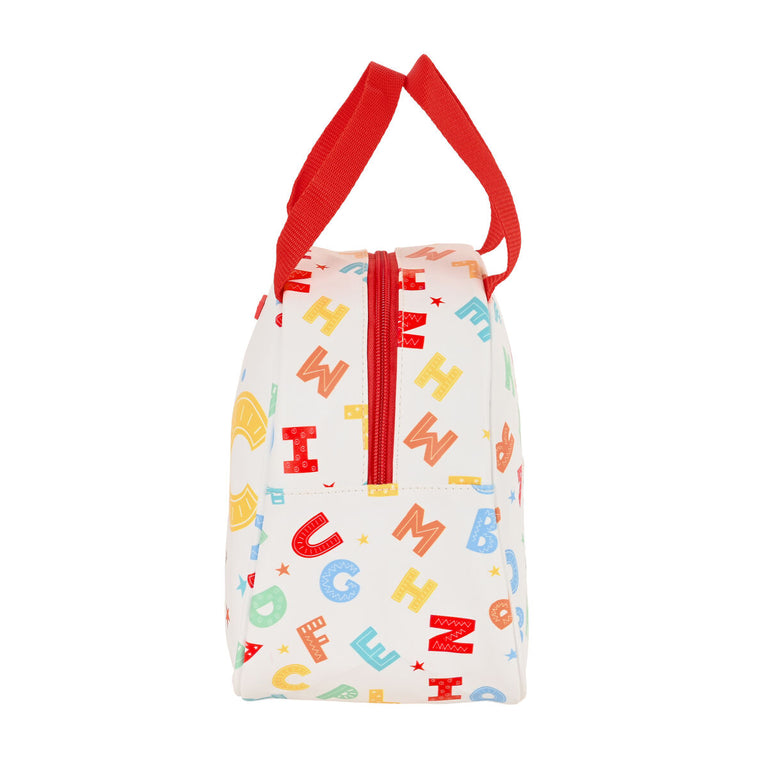 Sac glacière goûter Safta Alphabet Blanc (19 x 22 x 14 cm)