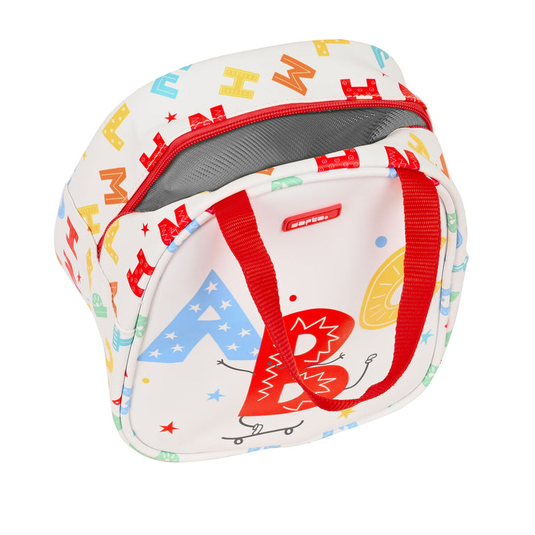 Sac glacière goûter Safta Alphabet Blanc (19 x 22 x 14 cm)