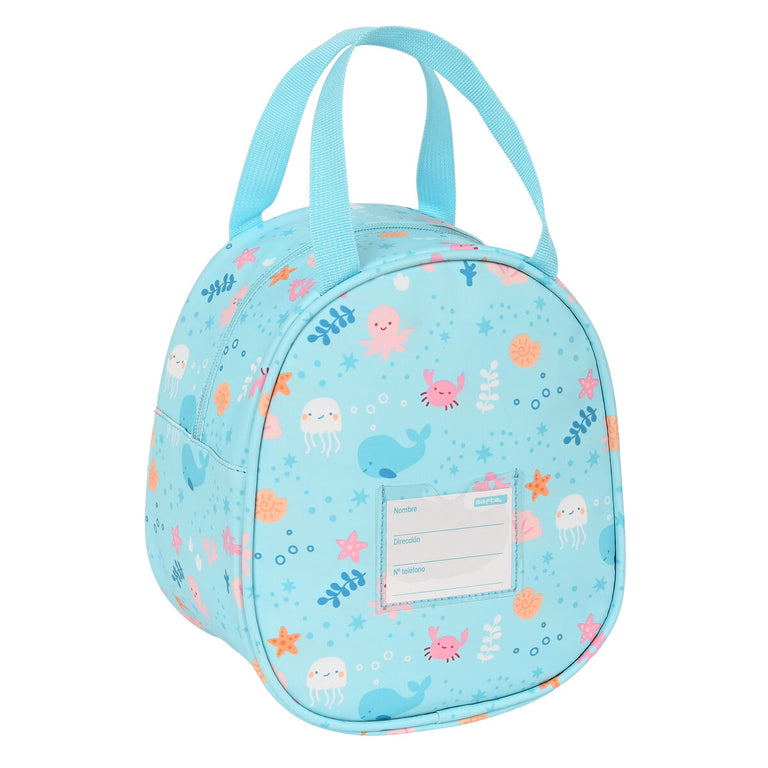 Sac glacière goûter Safta Ballenita Blanc Bleu clair (19 x 22 x 14 cm)