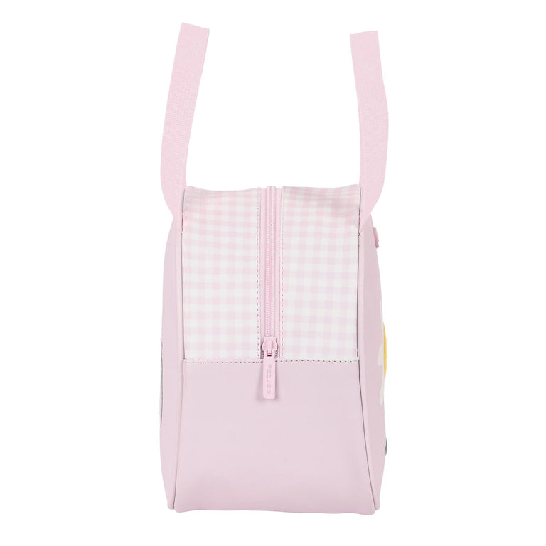 Sac glacière goûter Safta Flor Rose Blanc (19 x 22 x 14 cm)