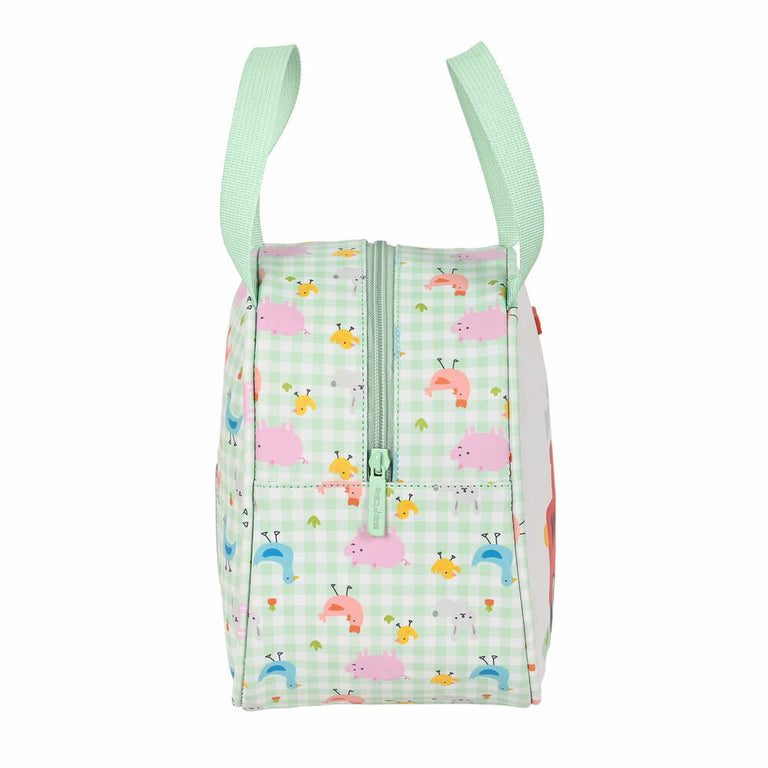 Sac glacière goûter Safta Granja Blanc Vert clair (19 x 22 x 14 cm)
