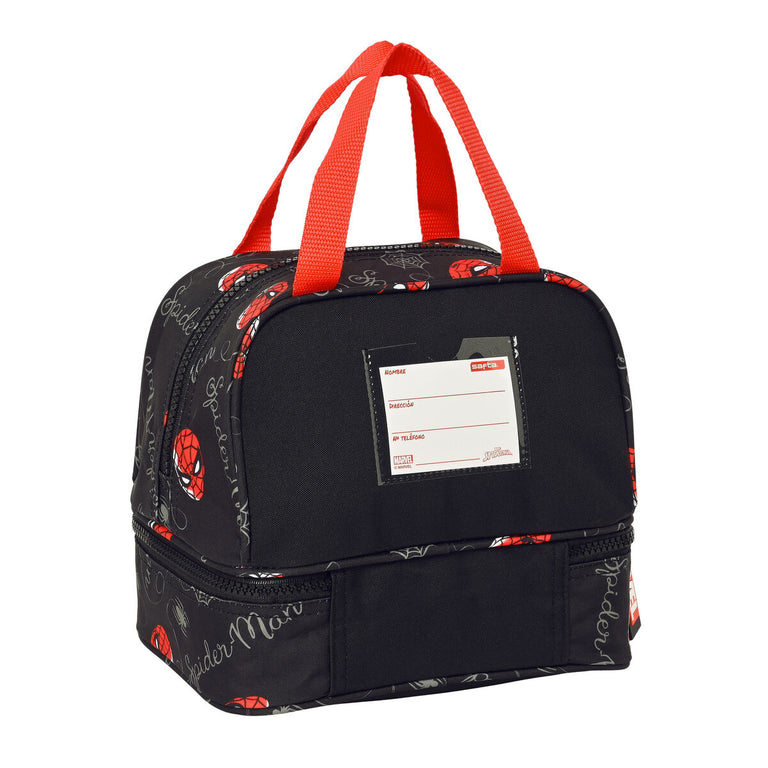 Sac à goûter Spiderman Hero Noir 20 x 20 x 15 cm