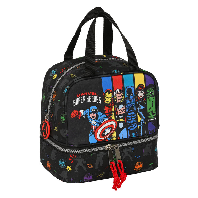 Sac à goûter The Avengers Super heroes Noir 20 x 20 x 15 cm
