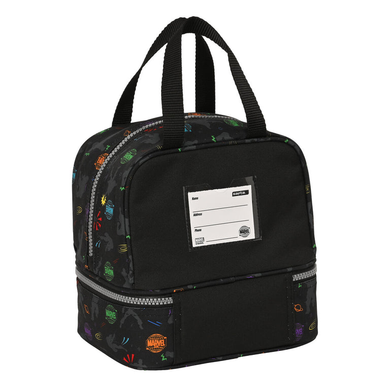 Sac à goûter The Avengers Super heroes Noir 20 x 20 x 15 cm