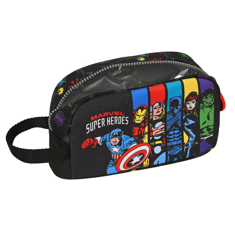 Sac glacière goûter The Avengers Super heroes 21.5 x 12 x 6.5 cm Noir