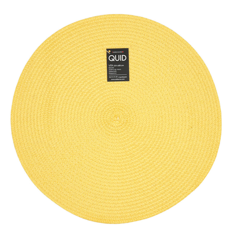 Set de table Quid Vita Jaune Plastique (38 cm) (Pack 12x)