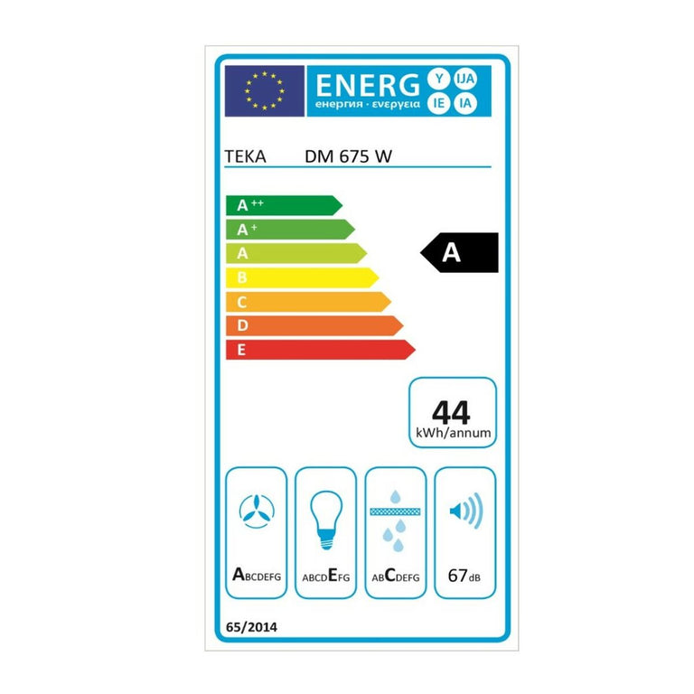 Hotte standard Teka DM675W 60 cm 603 m3/h 67 dB 278W