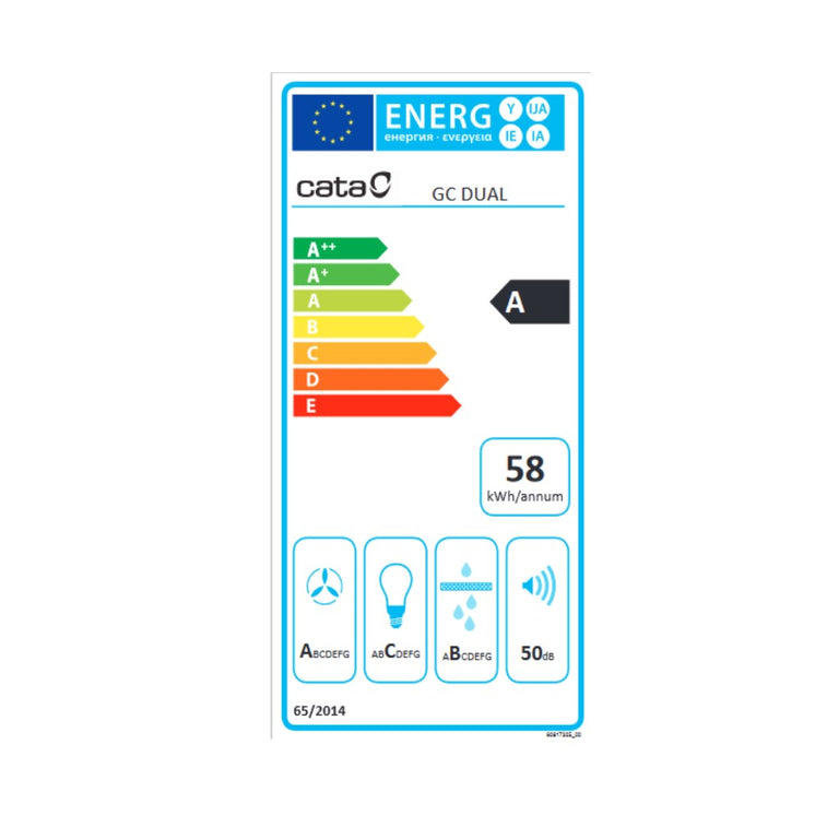Hotte standard Cata 2131208 710 m3/h 130W Noir