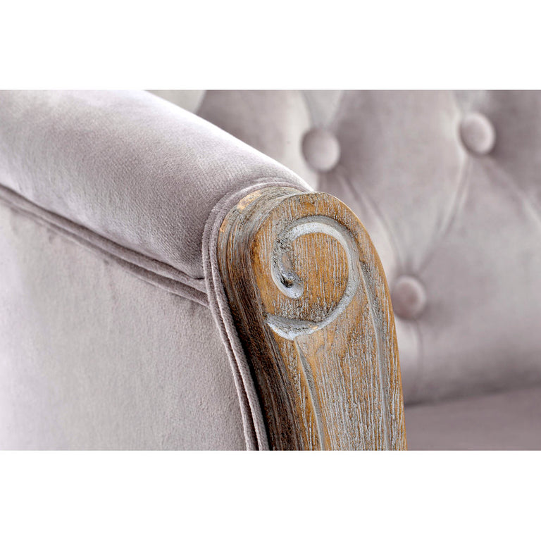 Fauteuil DKD Home Decor 62 x 58 x 69 cm Bois d'hévéa Rose clair