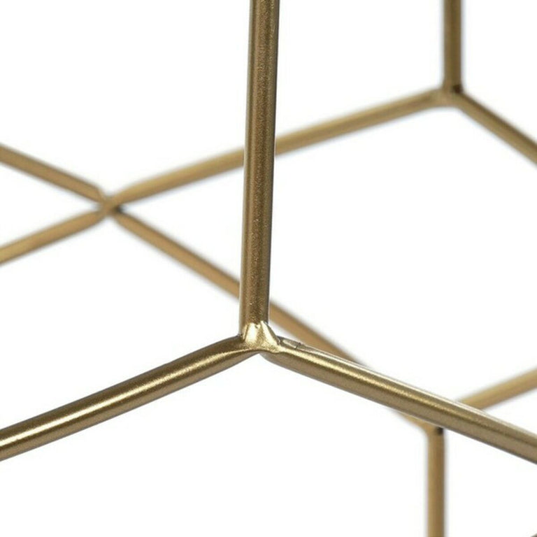 Table d'appoint DKD Home Decor Doré Métal Blanc Marbre 46 x 46 x 57 cm