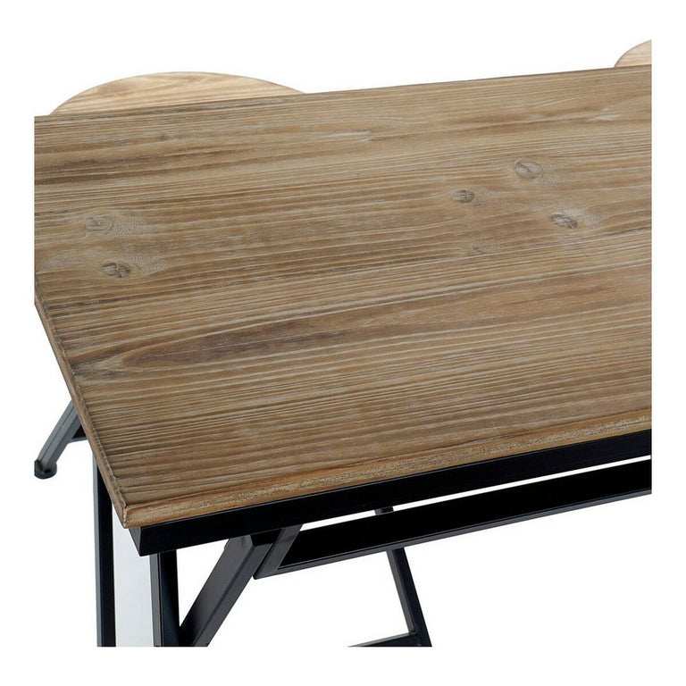 Ensemble Table + 4 Chaises DKD Home Decor Métal Sapin (5 pcs)