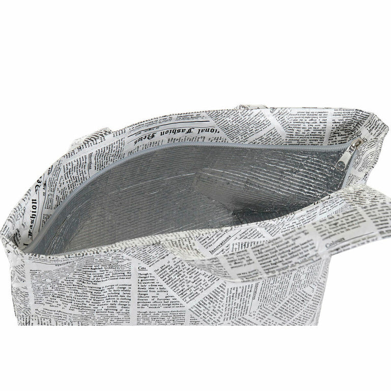 Sac à goûter DKD Home Decor Thermique 23 x 14,5 x 20 cm Noir Blanc