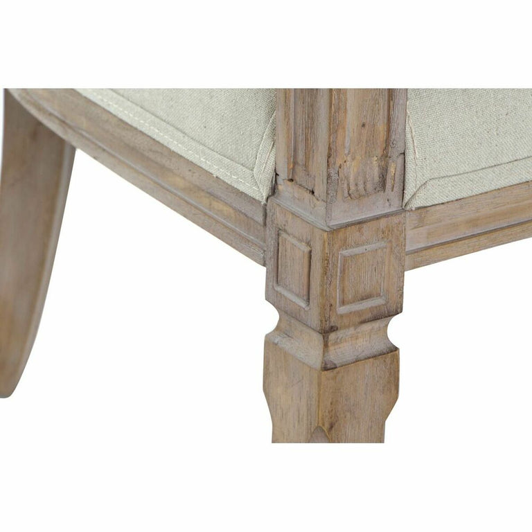 Canapé DKD Home Decor 118 x 66 x 72 cm Beige Bois d'hévéa Marron Clair