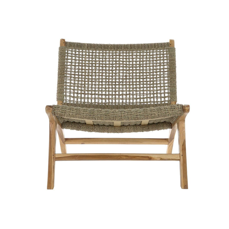 Siège DKD Home Decor 65 x 80 x 68 cm Naturel Teck Bois Marron