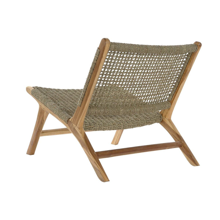 Siège DKD Home Decor 65 x 80 x 68 cm Naturel Teck Bois Marron