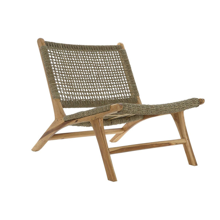 Siège DKD Home Decor 65 x 80 x 68 cm Naturel Teck Bois Marron