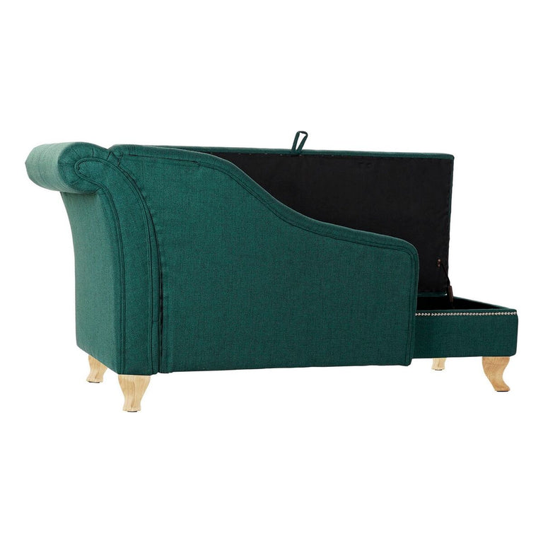 Canapé chaise longue DKD Home Decor 8424001795482 160 x 71 x 83 cm Mousse Noir Vert