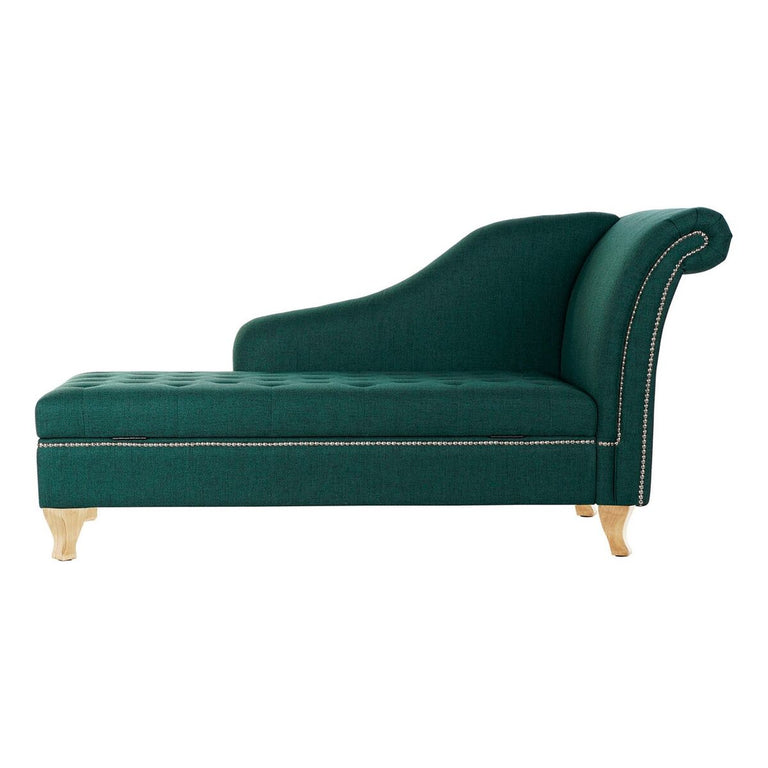 Canapé chaise longue DKD Home Decor 8424001795482 160 x 71 x 83 cm Mousse Noir Vert