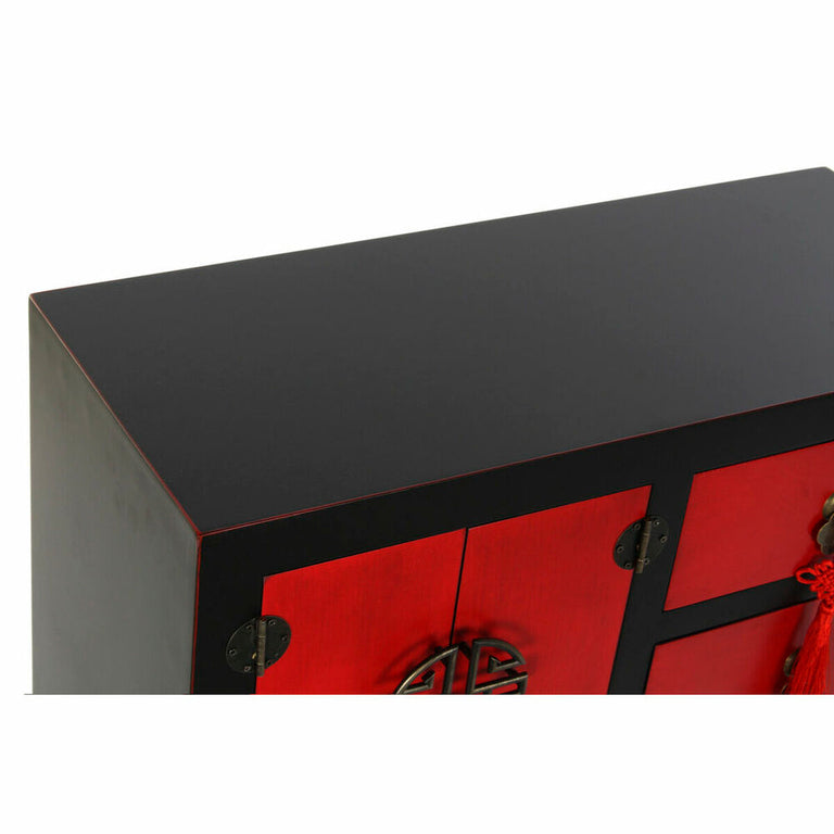 Console DKD Home Decor 63 x 27 x 83 cm Sapin Noir Orange Plastique Bois MDF