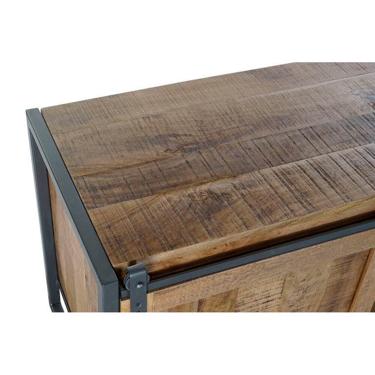 Meubles de télévision DKD Home Decor 161 x 46 x 57 cm Naturel Noir Métal Bois de manguier