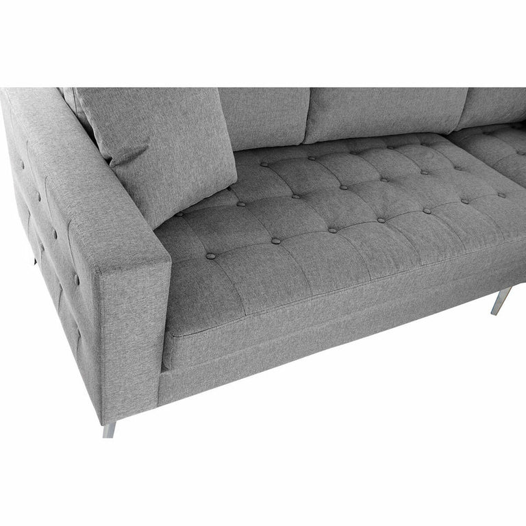 Canapé chaise longue DKD Home Decor 8424001809127 240 x 160 x 84 cm Gris Métal Moderne